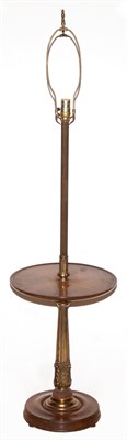 Lot 369 - English Mahogany and Brass Floor Lamp With...