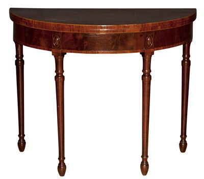 Lot 384 - George III Style Mahogany Fold-Over Console...