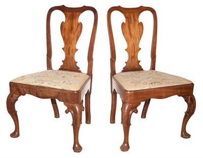 Lot 335 - Pair of George II Style Mahogany Side Chairs