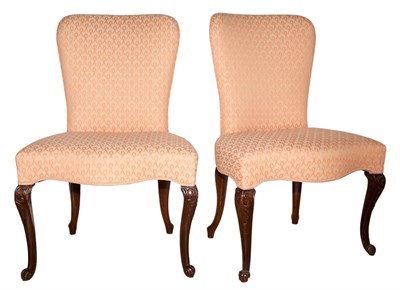 Lot 289 - Pair of George III Style Upholstered Mahogany...