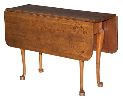 Lot 385 - American Queen Anne Walnut Drop-Leaf Table...