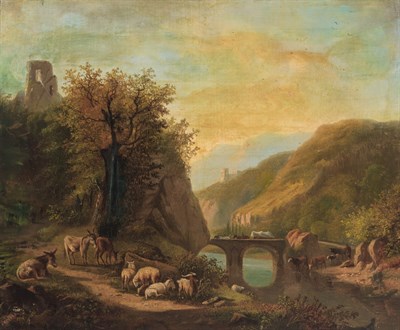 Lot 18 - Manner of Gillis Peeters Italianate Landscape...