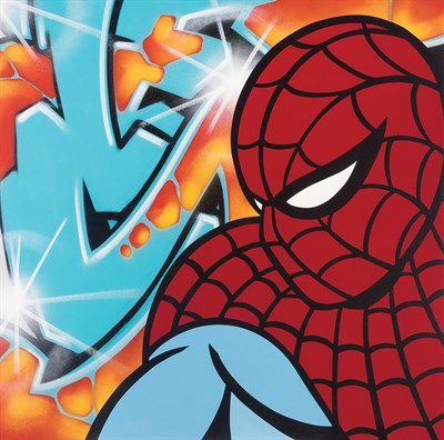 Lot 214 - SEEN American, b. 1961 Spiderman, 2016 Signed...