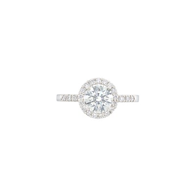 Lot 136 - Platinum and Diamond Ring, Philip Press