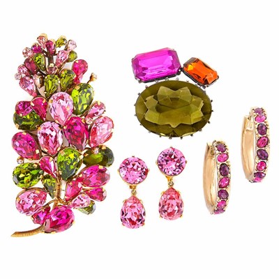 Lot 202 - Group of Rhinestone Costume Jewelry