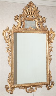 Lot 425 - Rococo Style Giltwood Mirror Height 61 inches,...