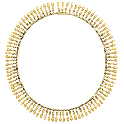 Lot 91 - Antique Gold Fringe Necklace
