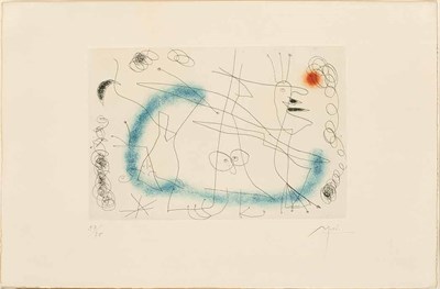 Lot 133 - Joan Miró (1893-1983) STRIP-TEASE IN BLUE...