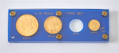 Lot 1202 - United States Gold Coins Three Gold coins...