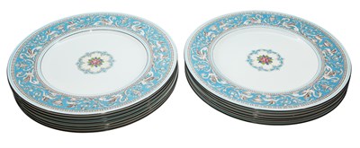 Lot 326 - Set of Thirteen Wedgwood Blue Florentine...