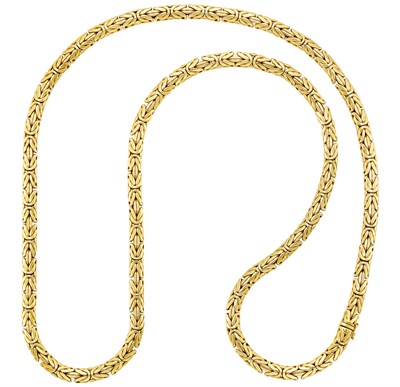 Lot 538 - Long Gold Link Necklace