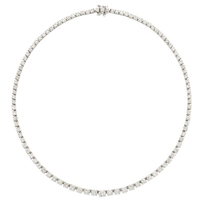 Lot 301 - Platinum and Diamond Necklace