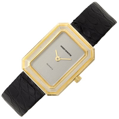 Lot 44 - Lady's Two-Color Gold Wristwatch, Harry Winston