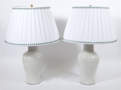 Lot 236 - Pair of Chinese Style Crackle Glazed Porcelain...