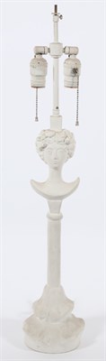 Lot 461 - Giacometti Style Plaster Figural Lamp Height...