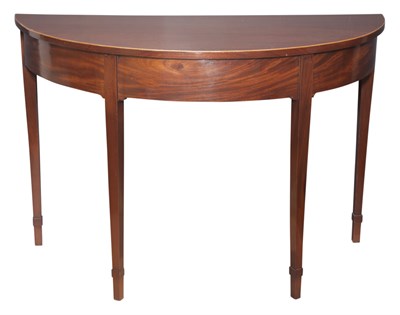 Lot 277 - Pair of George III Style Mahogany Demilune...
