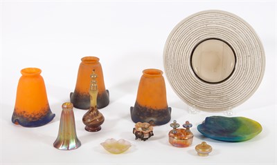 Lot 341 - Group of Art Nouveau/Art Deco Style Glass...
