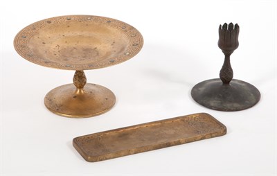 Lot 233 - Group of Three Tiffany Studios Bronze Table...