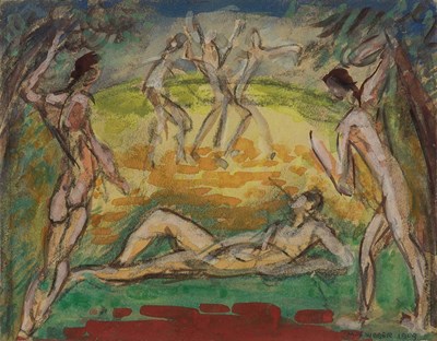 Lot 73 - Max Weber American, 1881-1961 Bathers, 1909...