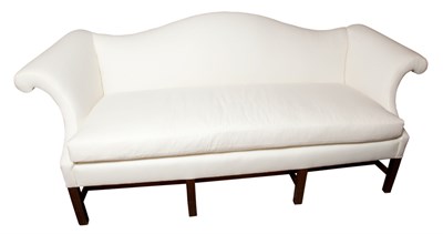 Lot 374 - Georgian Style Upholstered Mahogany Serpentine...