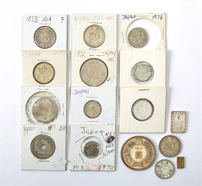 Lot 1140 - Japanese Coin Group Lot of sixteen coins from...