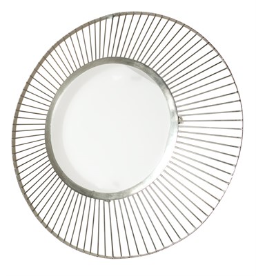 Lot 470 - Silvered Metal Mirror Diameter 35 inches.