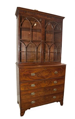 Lot 265 - Federal Style Inlaid Mahogany Secretary...
