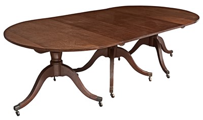 Lot 418 - George III Mahogany Triple-Pedestal Dining...