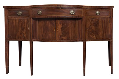 Lot 199 - George III Style Inlaid Mahogany Sideboard...