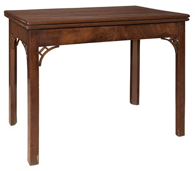 Lot 445 - George III Mahogany Fold-Over Games Table...