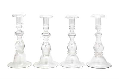 Lot 303 - Two Pairs of Steuben Glass Teardrop...