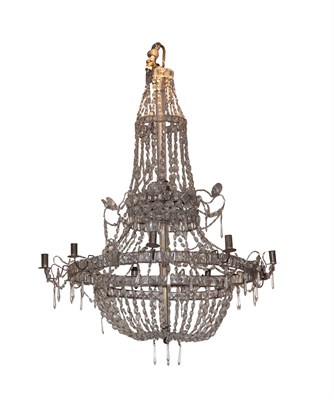 Lot 389 - Louis XVI Style Beaded Glass Cage-Form...