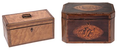 Lot 281 - George III Inlaid Mahogany Tea Caddy and...
