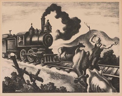 Lot 4 - Thomas Hart Benton SLOW TRAIN THROUGH ARKANSAS...