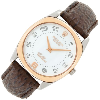 Lot 110 - Gentleman's Two-Color Gold 'Cellini' Wristwatch, Rolex, Ref. 4233