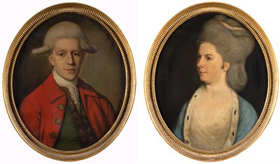 Lot 67 - English School 19th Century Gentleman in a Red...
