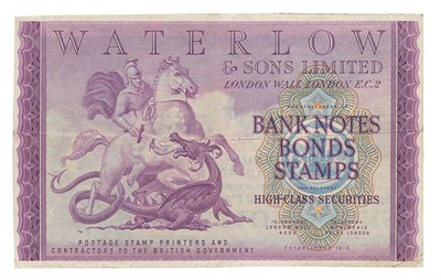 Lot 1085 - Waterlow & Sons Limited Advertising Note...