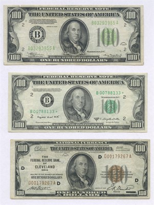 Lot 1110 - United States Small Size $100 Notes Group of...