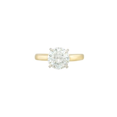 Lot 383 - Two-Color Gold and Diamond Ring