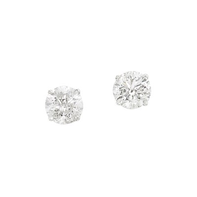 Lot 101 - Pair of White Gold and Diamond Stud Earrings