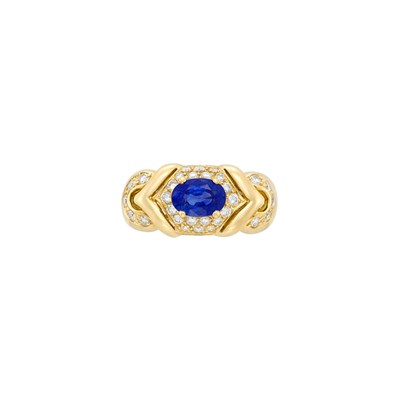 Lot 30 - Gold, Sapphire and Diamond Ring, Bulgari