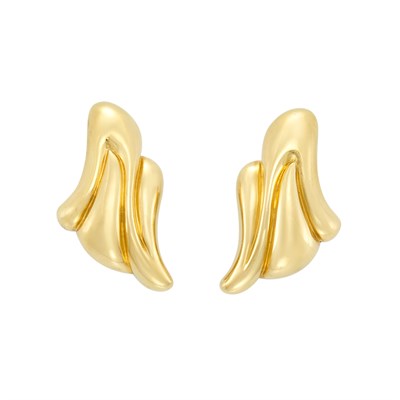 Lot 255 - Pair of Gold Earclips