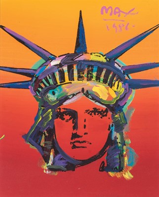Lot 103 - Peter Max American, b. 1937 Liberty, 1986...