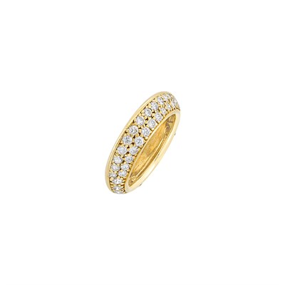 Lot 156 - Two-Color Gold and Diamond Flat Stack Ring, Angela Cummings