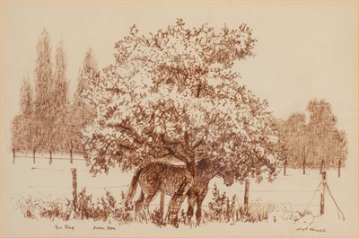 Lot 115 - Joseph Hirsch American, 1910-1981 Horses in a...
