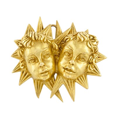 Lot 373 - Gold Gemini Pendant, David Webb