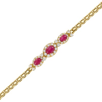 Lot 55 - Gold, Ruby and Diamond Bracelet, Van Cleef & Arpels, France
