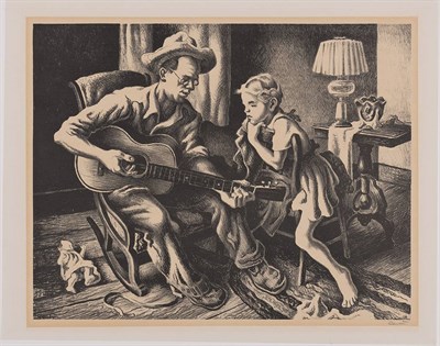Lot 14 - Thomas Hart Benton THE MUSIC LESSON (F. 60)...
