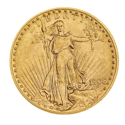 Lot 1198 - United States 1908 $20 St. Gaudens Extremely...