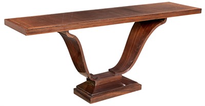 Lot 279 - French Art Deco Rosewood and Glass Console...